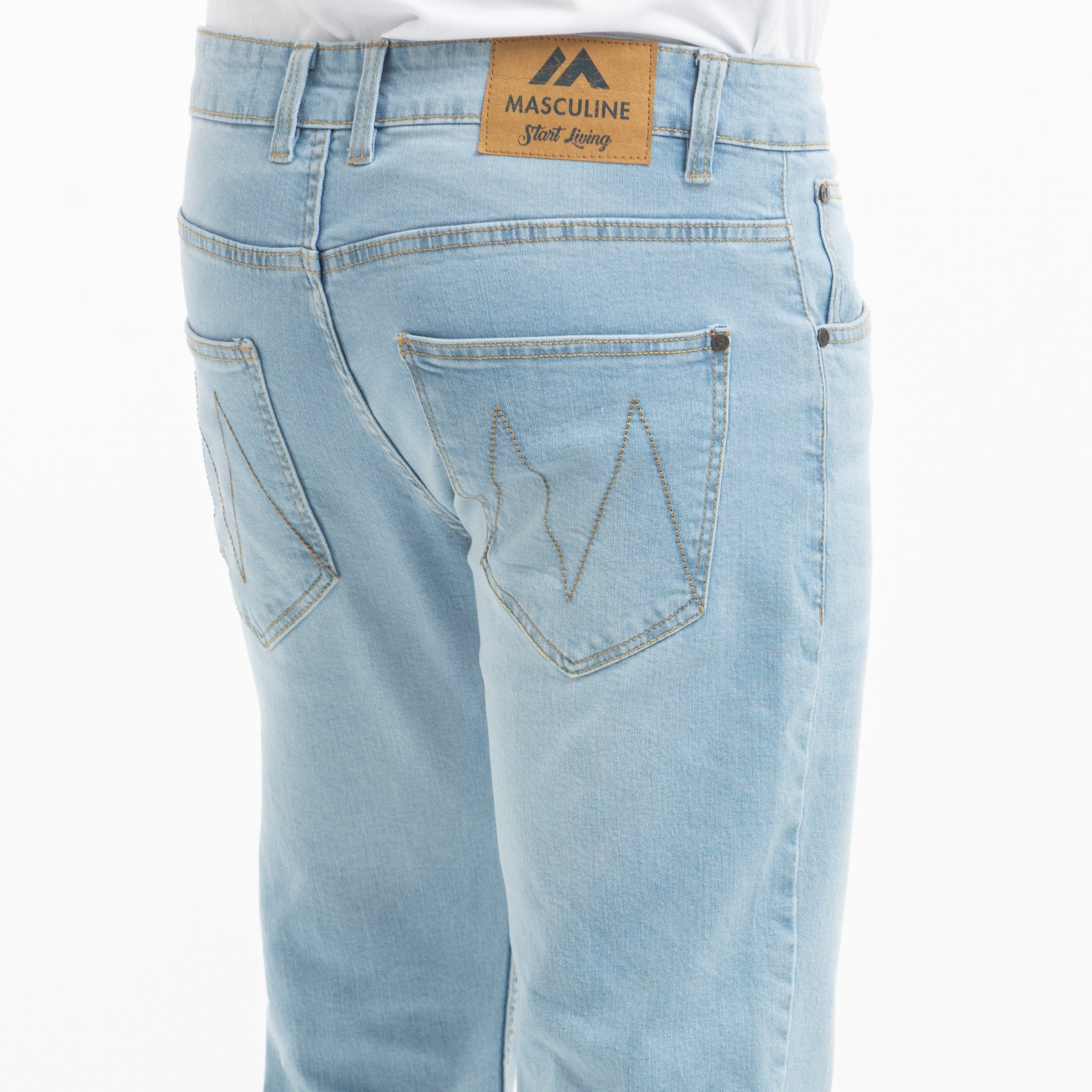Semi Fit Denim Jeans Stretchable - Super Light