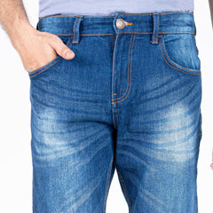 Comfort Stretch Semi Fit Jeans - Mid Blue