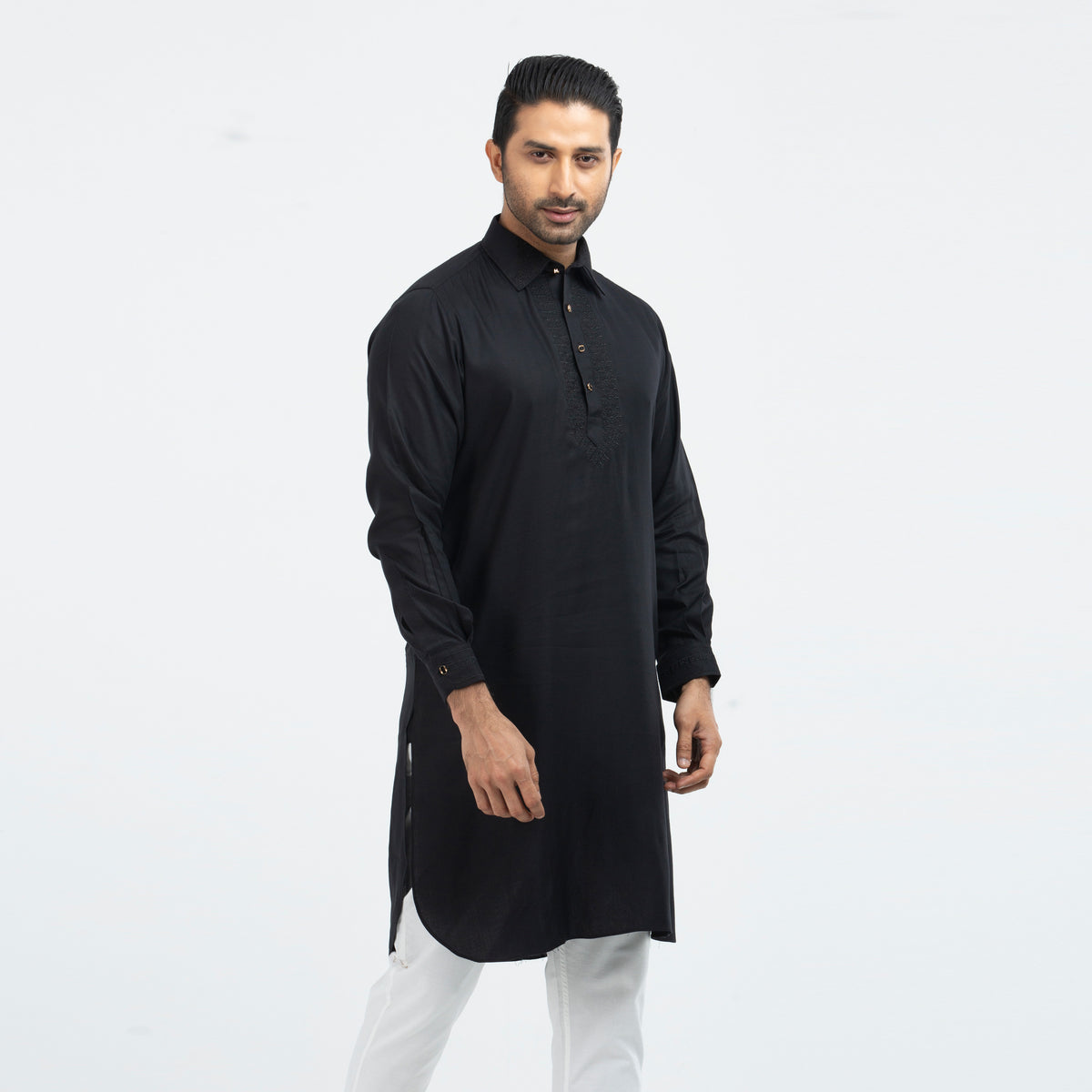 Premium Kabli Panjabi - Black