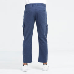 Ramie Cotton Flexi cargo Pant - Navy