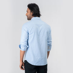 Oxford Cotton Long Sleeve Shirt - Sky Blue