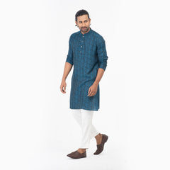 Casual Semi Fit Panjabi - Midnight Green