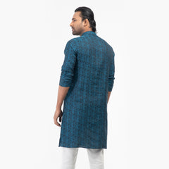 Casual Semi Fit Panjabi - Midnight Green