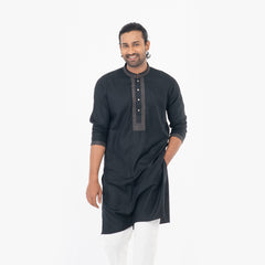 Embro Premium Semi Fit Panjabi - Black