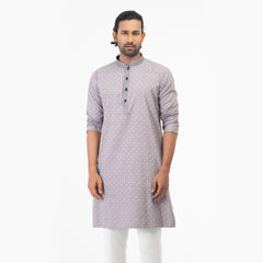 Printed Casual Panjabi - Grey