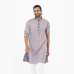 Printed Casual Panjabi - Grey