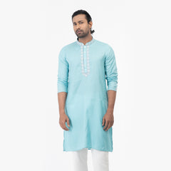 Embro Semi Fit Panjabi - Turquoise