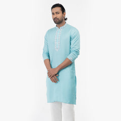 Embro Semi Fit Panjabi - Turquoise