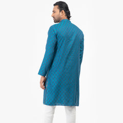 Casual Semi Fit Panjabi - Teal