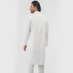 Semi Fit Panjabi - White