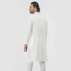 Embro Semi Fit Panjabi - White & Grey