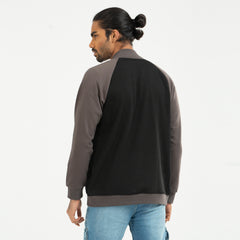 Knitted bomber jacket - Black