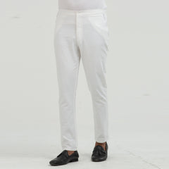 Premium Cotton  Pajama-  White