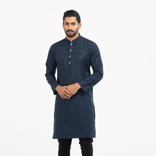 Semi Fit Panjabi - Navy