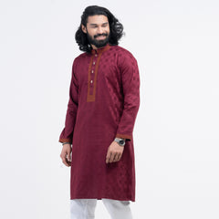 Embro Semi Fit Panjabi - Maroon