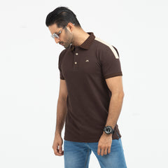 Cut & Sew Polo -  Coffee