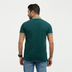 Contrast Polo Shirt - Midnight Green