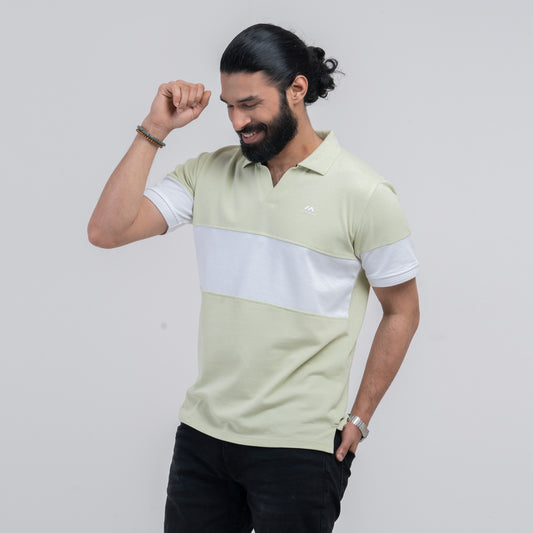 Cut & Sew Polo  - Celadon Green