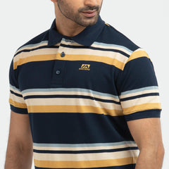 Stripe Polo Shirt - Navy