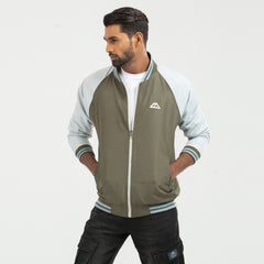 Taffeta Raglan Sleeve Jacket - Olive