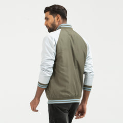 Taffeta Raglan Sleeve Jacket - Olive