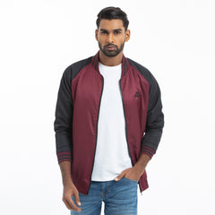 Taffeta Raglan Sleeve Jacket - Co Burgundy