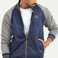 Taffeta Raglan Sleeve Jacket - Navy