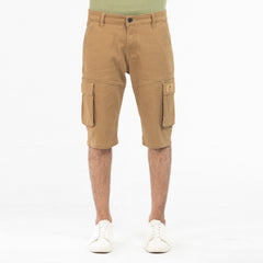 Twill Cargo Shorts- Tan