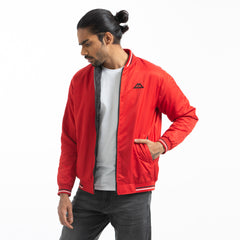 Taffeta Bomber Jacket Solid  - Devil Red