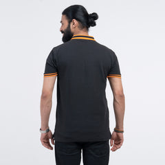 Contrast Polo Shirt - Black