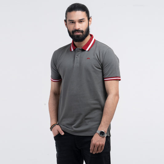 Contrast Polo Shirt - Dark Green