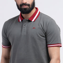 Contrast Polo Shirt - Dark Green