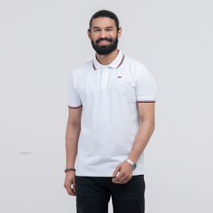 Contrast Polo Shirt - White