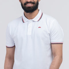 Contrast Polo Shirt - White