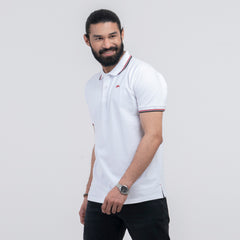 Contrast Polo Shirt - White