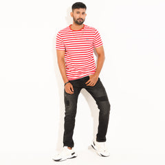 Stripe T-shirt - red & white