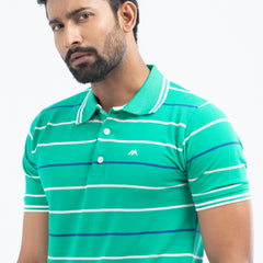 Stripe Polo Shirt - Green