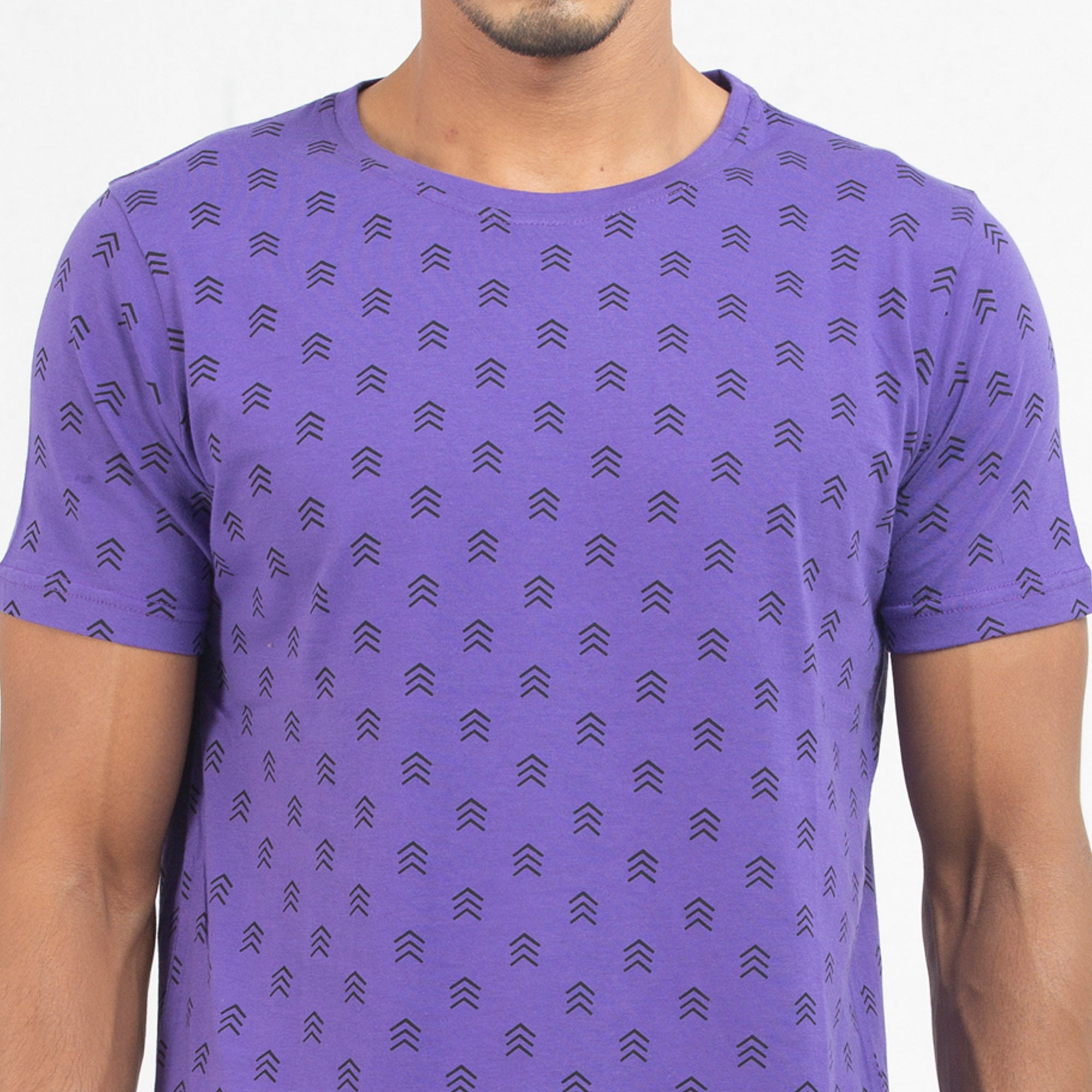 Printed T-shirt daily- purple
