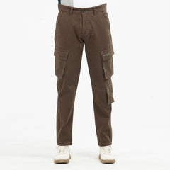7 Pocket Semi Fit Twill Cargo Pant - dark brown