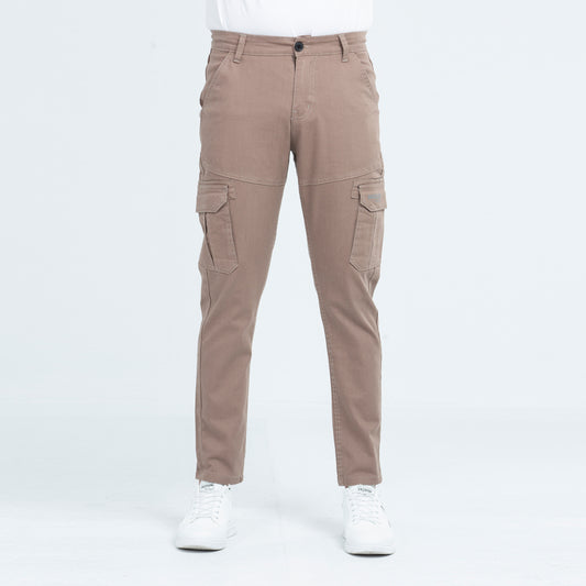 Semi Fit Twill Cargo Pant  - Biscuit