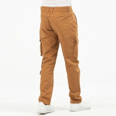 7 Pocket Semi Fit Twill Cargo Pant - Tan