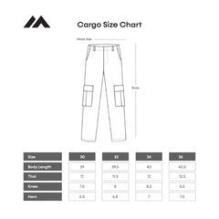 Contrast 7 Pocket Semi Fit Twill Cargo Pant - Black