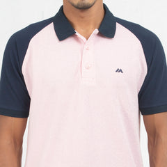 Raglan Polo Shirt - pastel pink