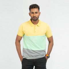 Cut & Sew Polo - lime yellow