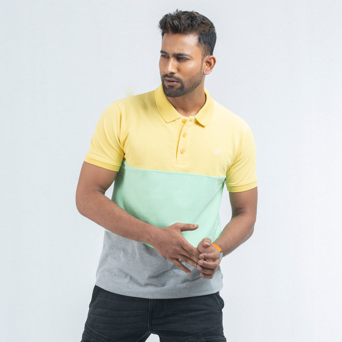 Cut & Sew Polo - lime yellow