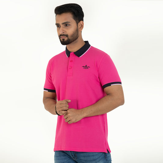 Tipping polo-Hot Pink - Masculine