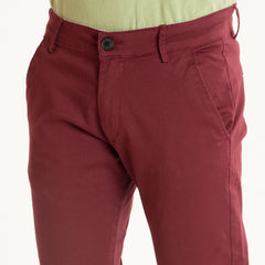 Stretchable Chino Pant- Co. Burgundy