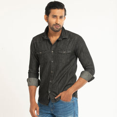 Denim Shirt - Casual Black