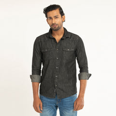 Denim Shirt - Casual Black