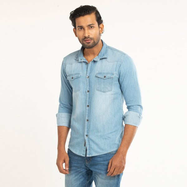 Men's Denim Shirt in Mumbai at best price by Brand Surplus - Justdial
